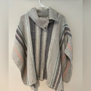 Eddie Bauer poncho turtleneck sweater